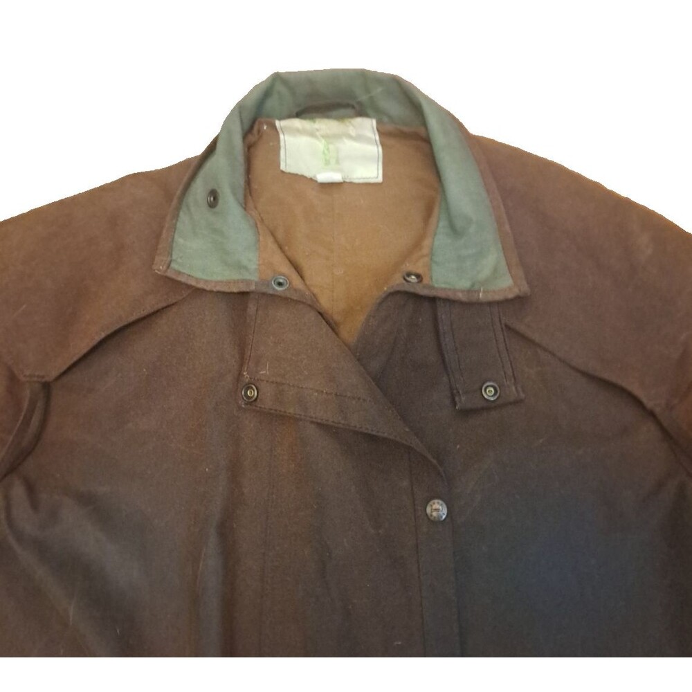 Vintage Womens Driza Bone Riding Coat Equestrian Waterproof Brown Australia 4 - Picture 2 of 11